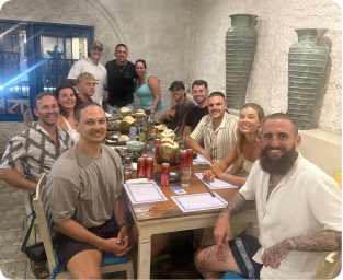 Brodie hosting a team dinner